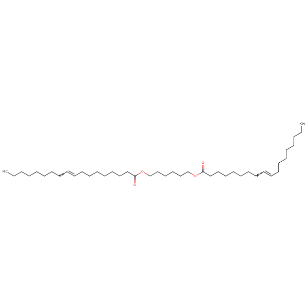 9-Octadecenoic acid (9Z)-, 1,6-hexanediyl ester structural formula