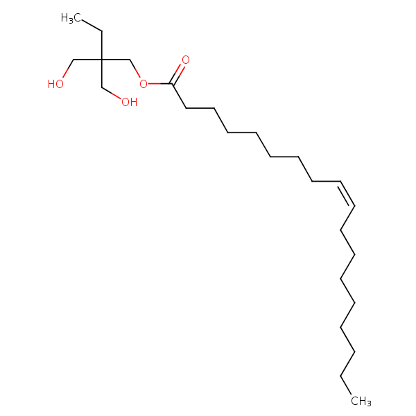9-Octadecenoic acid (9Z)-, ester with 2-ethyl-2-(hydroxymethyl)-1,3-propanediol structural formula