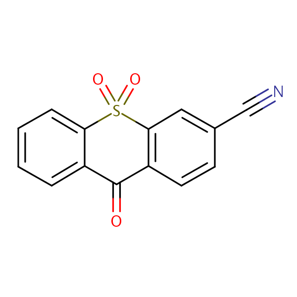 9-Oxo-9H-thioxanthene-3-carbonitrile 10,10-dioxide structural formula