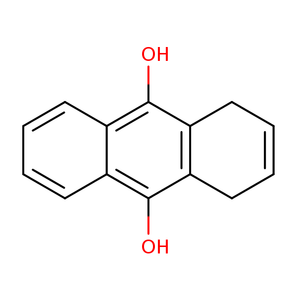 9,10-Anthracenediol, 1,4-dihydro- structural formula