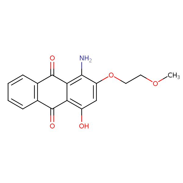 9,10-Anthracenedione, 1-amino-4-hydroxy-2-(2-methoxyethoxy)- structural formula