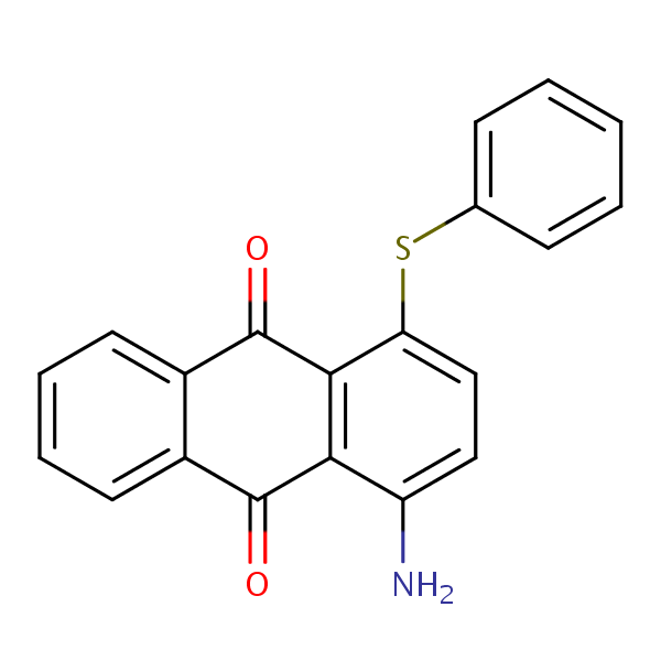 9,10-Anthracenedione, 1-amino-4-(phenylthio)- structural formula