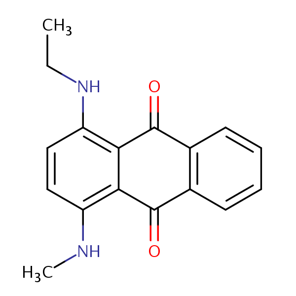 9,10-Anthracenedione, 1-(ethylamino)-4-(methylamino)- structural formula
