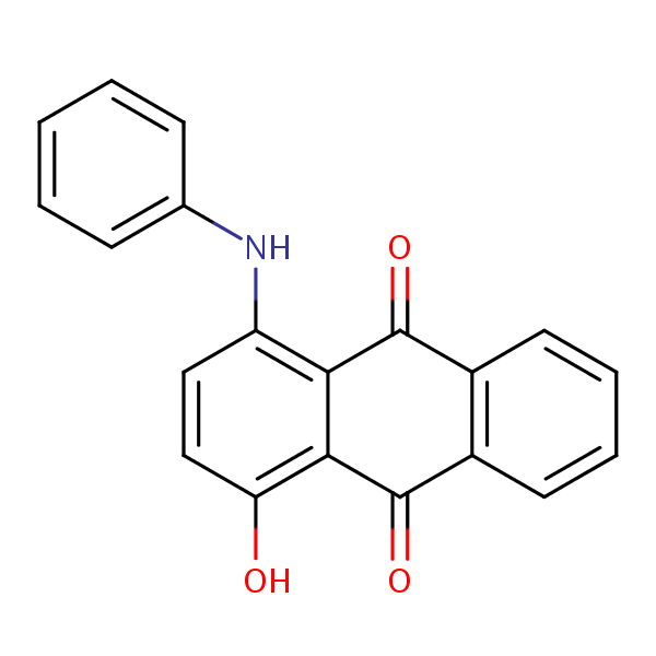 9,10-Anthracenedione, 1-hydroxy-4-(phenylamino)- structural formula