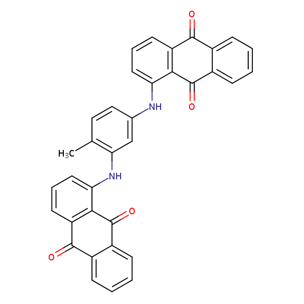 9,10-Anthracenedione, 1,1’-[(4-methyl-1,3-phenylene)diimino]bis- structural formula