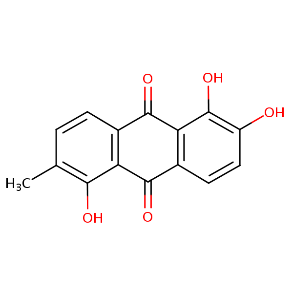 9,10-Anthracenedione, 1,2,5-trihydroxy-6-methyl- structural formula