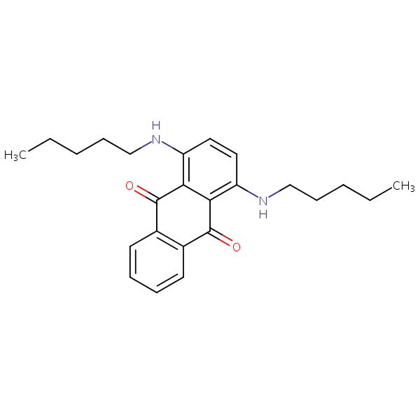 9,10-Anthracenedione, 1,4-bis(pentylamino)- structural formula