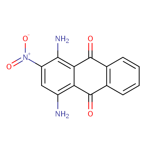 9,10-Anthracenedione, 1,4-diamino-2-nitro- structural formula