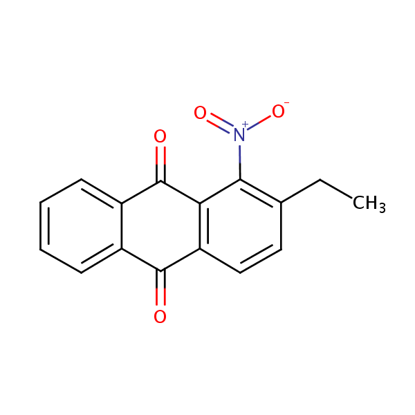 9,10-Anthracenedione, 2-ethyl-1-nitro- (9CI) structural formula