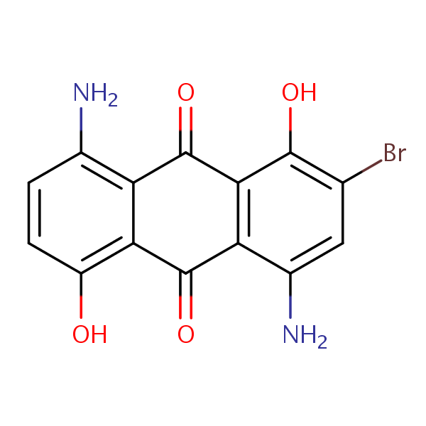 9,10-Anthracenedione, 4,8-diamino-2-bromo-1,5-dihydroxy- structural formula