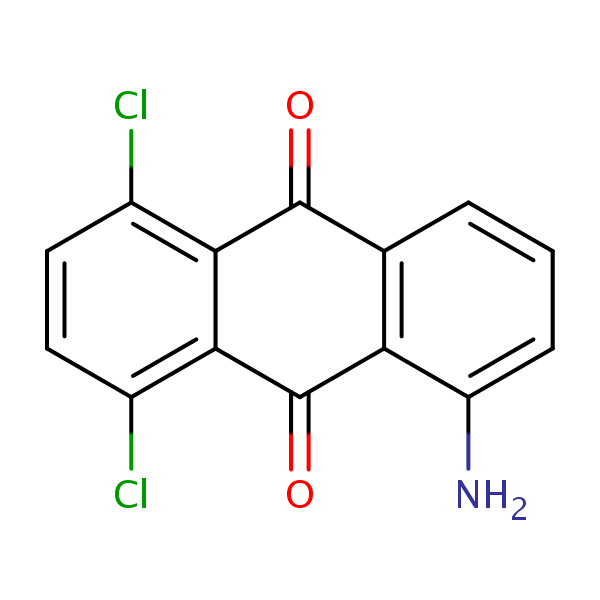 9,10-Anthracenedione, 5-amino-1,4-dichloro- structural formula