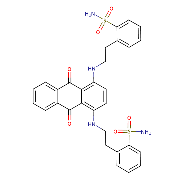 ((9,10-Dihydro-9,10-dioxo-1,4-anthrylene)bis(iminoethylene))bis(benzenesulphonamide) structural formula