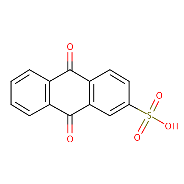 9,10-Dioxo-9,10-dihydroanthracene-2-sulfonic acid structural formula