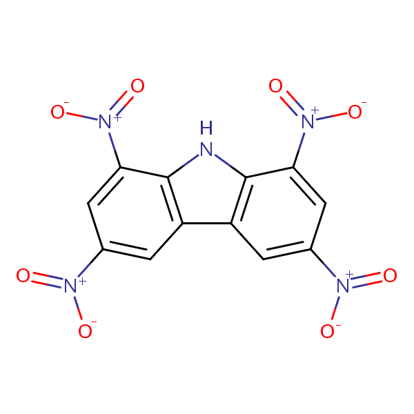 9H-Carbazole, 1,3,6,8-tetranitro- structural formula