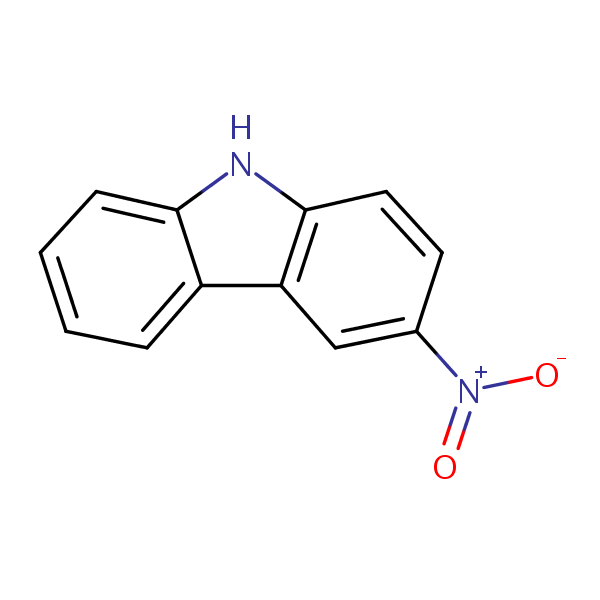 9H-Carbazole, 3-nitro- structural formula
