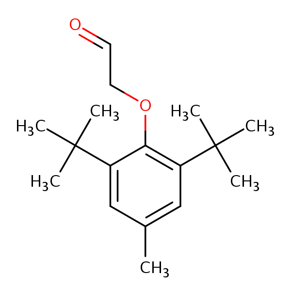Acetaldehyde, [2,6-bis(1,1-dimethylethyl)-4-methylphenoxy]- structural formula