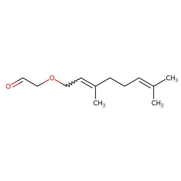 Acetaldehyde, [(3,7-dimethyl-2,6-octadienyl)oxy]- structural formula