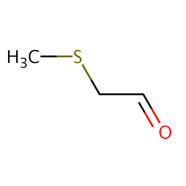 Acetaldehyde, (methylthio)- structural formula
