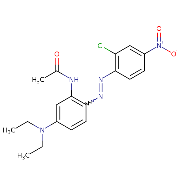 Acetamide, N-[2-[(2-chloro-4-nitrophenyl)azo]-5-(diethylamino)phenyl]- structural formula
