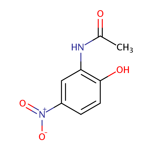 Acetamide, N-(2-hydroxy-5-nitrophenyl)- structural formula