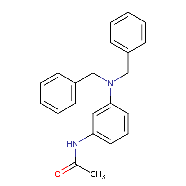 Acetamide, N-[3-[bis(phenylmethyl)amino]phenyl]- structural formula