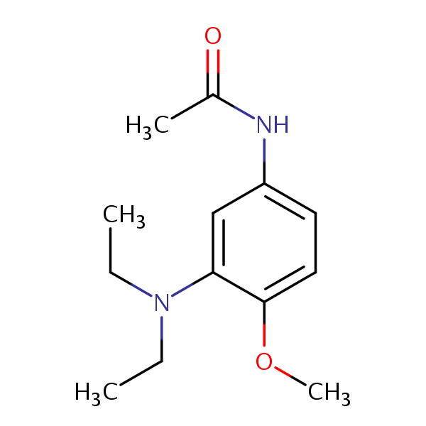 Acetamide, N-[3-(diethylamino)-4-methoxyphenyl]- structural formula