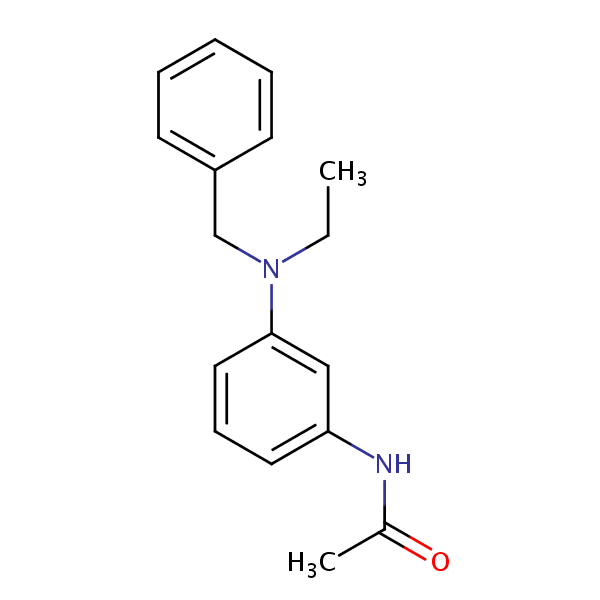 Acetamide, N-[3-[ethyl(phenylmethyl)amino]phenyl]- structural formula