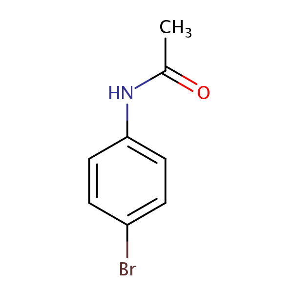 Acetamide, N-(4-bromophenyl)- structural formula