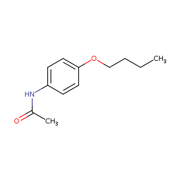 Acetamide, N-(4-butoxyphenyl)- structural formula