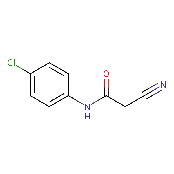 Acetamide, N-(4-chlorophenyl)-2-cyano- structural formula