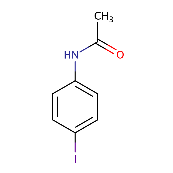 Acetamide, N-(4-iodophenyl)- structural formula