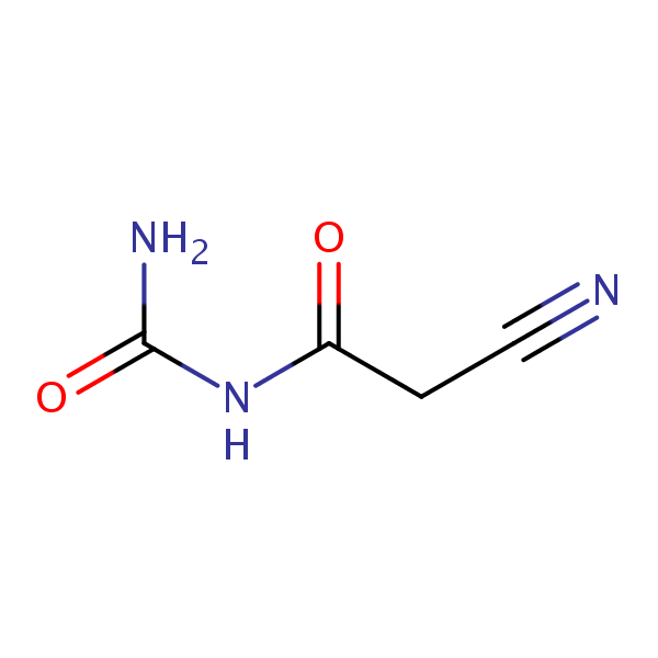 Acetamide, N-(aminocarbonyl)-2-cyano- structural formula