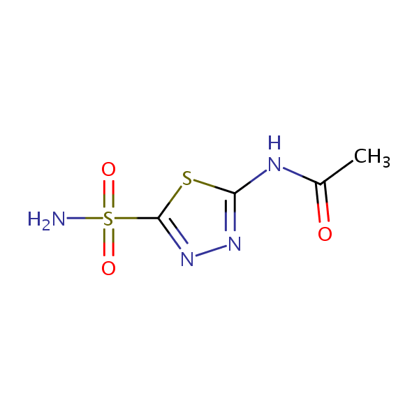 Acetazolamide structural formula