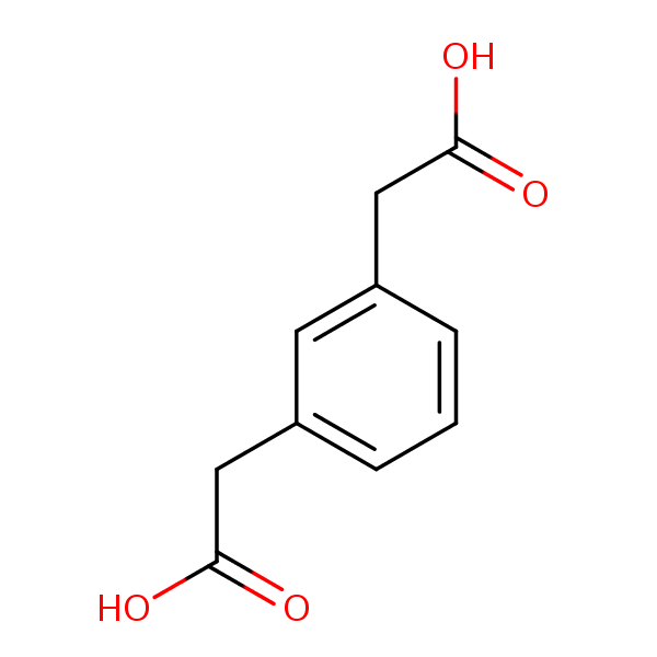 Acetic acid, 2,2’-(m-phenylene)di- structural formula
