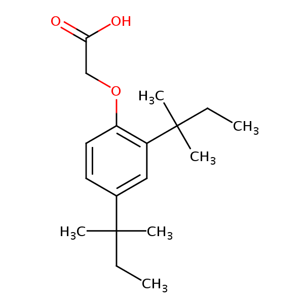 Acetic acid, [2,4-bis(1,1-dimethylpropyl)phenoxy]- structural formula