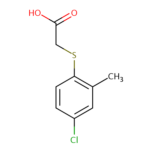 Acetic acid, [(4-chloro-2-methylphenyl)thio]- structural formula