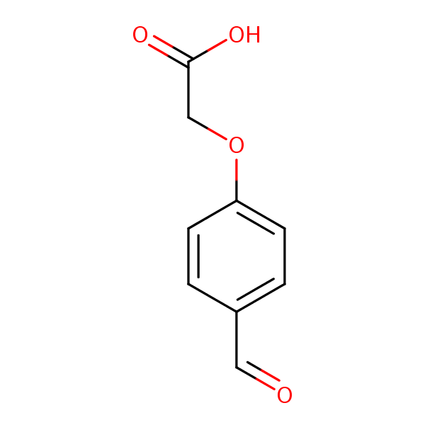 Acetic acid, (4-formylphenoxy)- structural formula