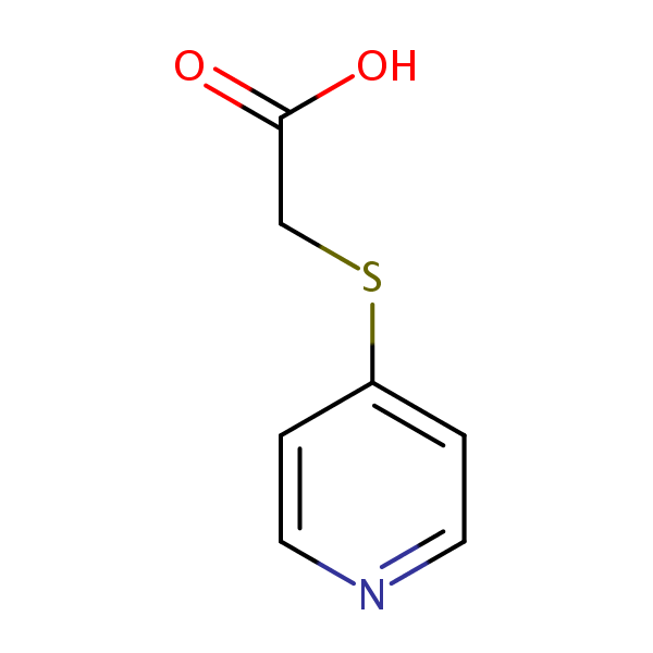 Acetic acid, (4-pyridinylthio)- structural formula