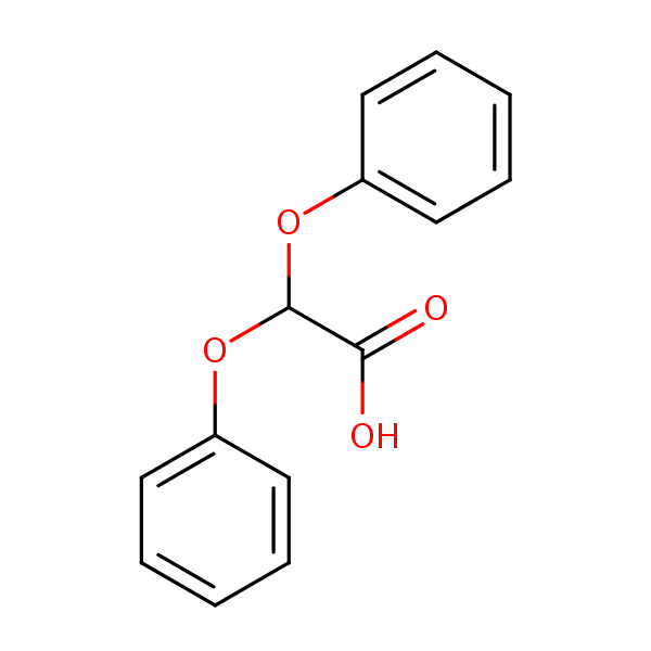Acetic acid, diphenoxy- structural formula