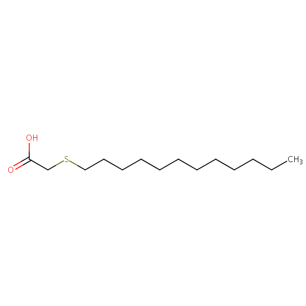 Acetic acid, (dodecylthio)- structural formula