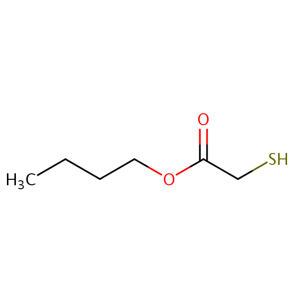 Acetic acid, mercapto-, butyl ester structural formula
