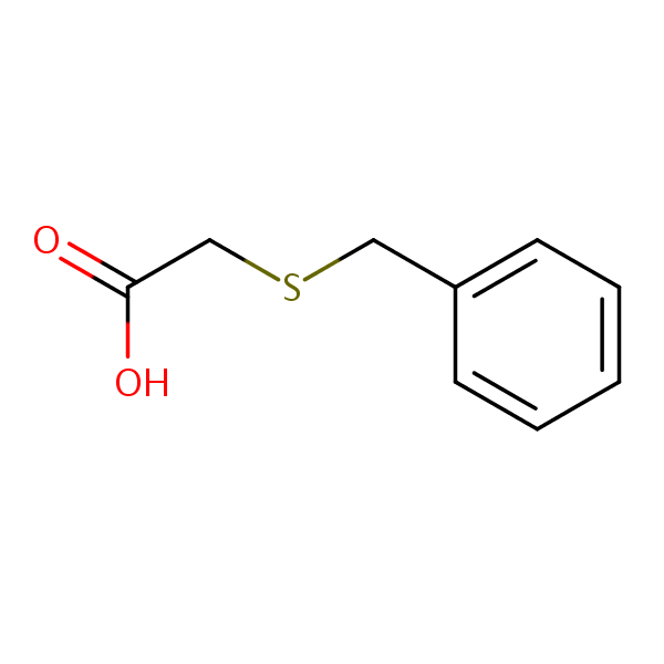 Acetic acid, [(phenylmethyl)thio]- structural formula