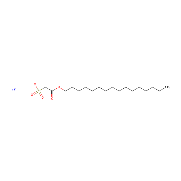 Acetic acid, sulfo-, 1-hexadecyl ester, sodium salt structural formula