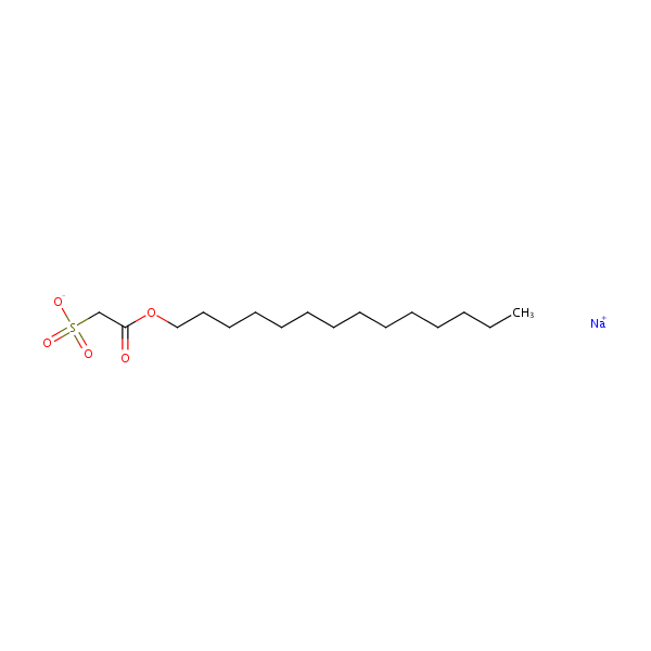 Acetic acid, sulfo-, 1-tetradecyl ester, sodium salt structural formula