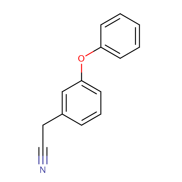 Acetonitrile, (m-phenoxyphenyl)- structural formula