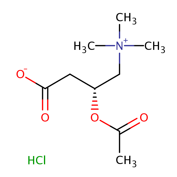 Acetyl-L-carnitine hydrochloride structural formula