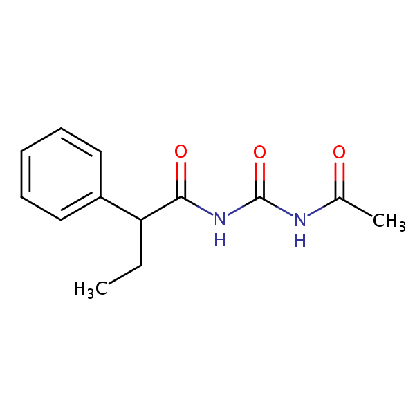 Acetylpheneturide structural formula
