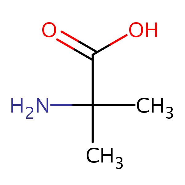 Alanine, 2-methyl- structural formula