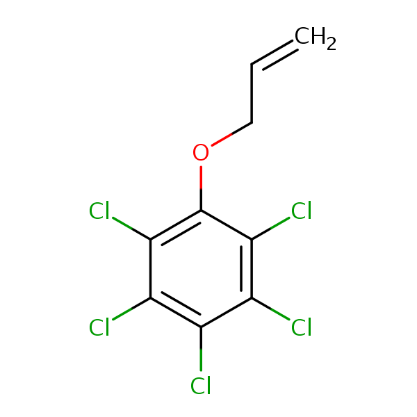 (Allyloxy)pentachlorobenzene structural formula