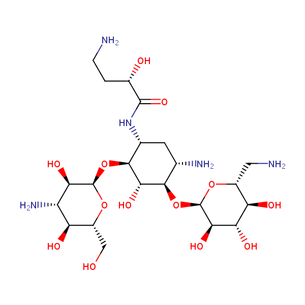Amikacin structural formula
